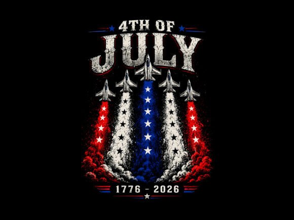 Download 4th of July Jets 1776 2026 PNG Design - 2026 Collection