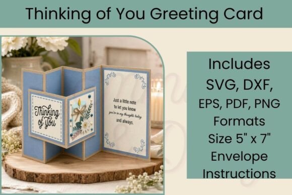 Download Thinking You Greeting Card SVG - Premium Resources