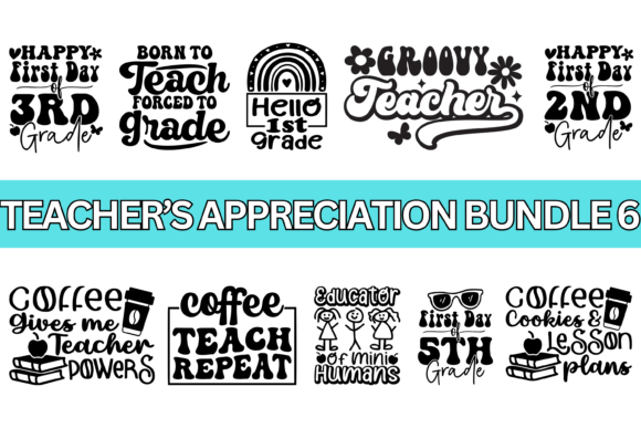 Download Retro Groovy Teacher PNG Black Bundle - Teacher Collection