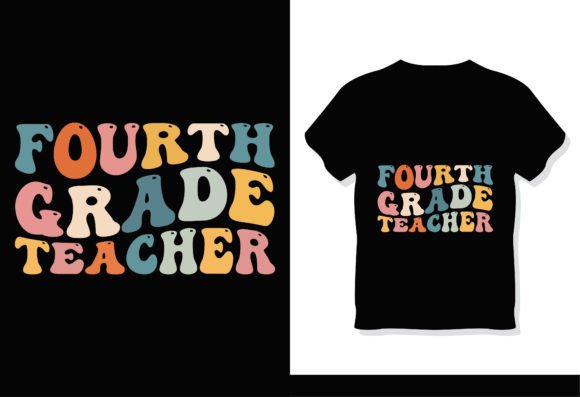 Download Fourth Grade Teacher Retro Groovy Shirt - Teacher Collection