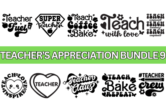 Download Groovy Retro Teacher PNG Black Bundle - Teacher Collection