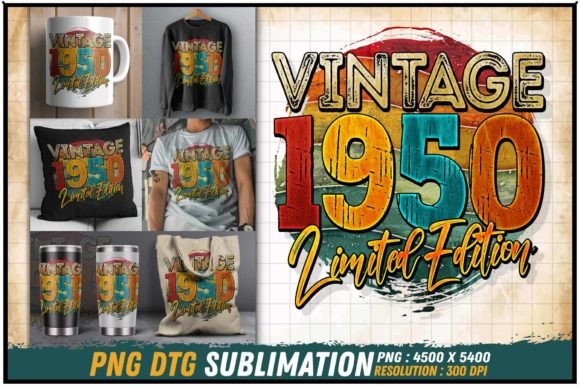 Download Vintage 1950 Limited Edition Retro Round - 1950 Collection