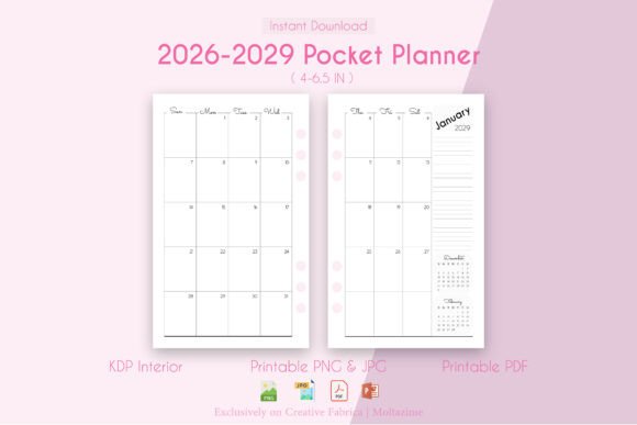 Download 2026–2029 Pocket Calendar - 2026 Collection