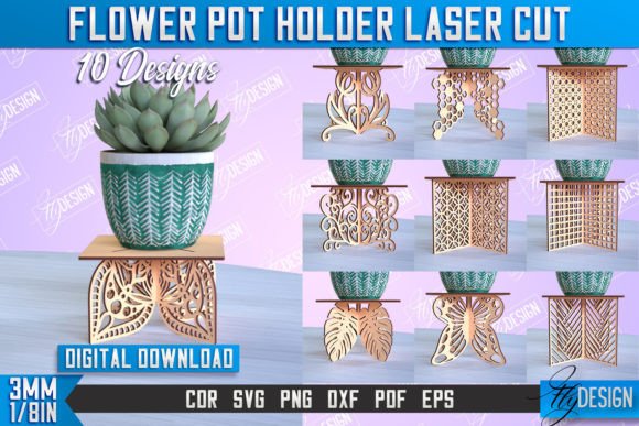 Download Flower Pot Holder Laser Cut | Home Decor - Decor Collection