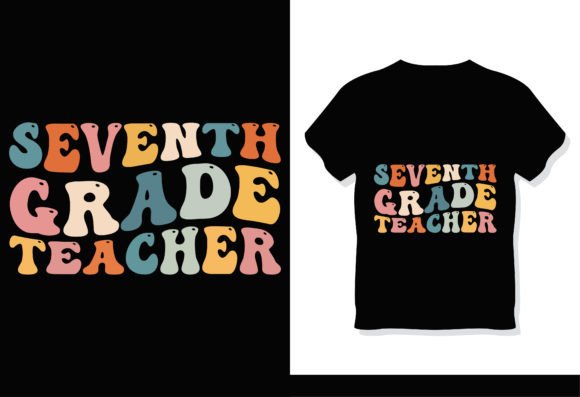 Download Seventh Grade Teacher Retro Groovy Shirt - Teacher Collection